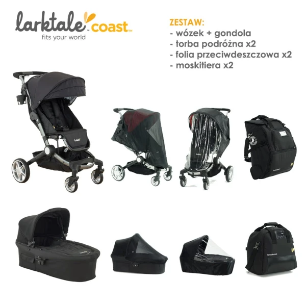 Zestaw coast™ wózek 2w1 + akcesoria do wózka i gondoli